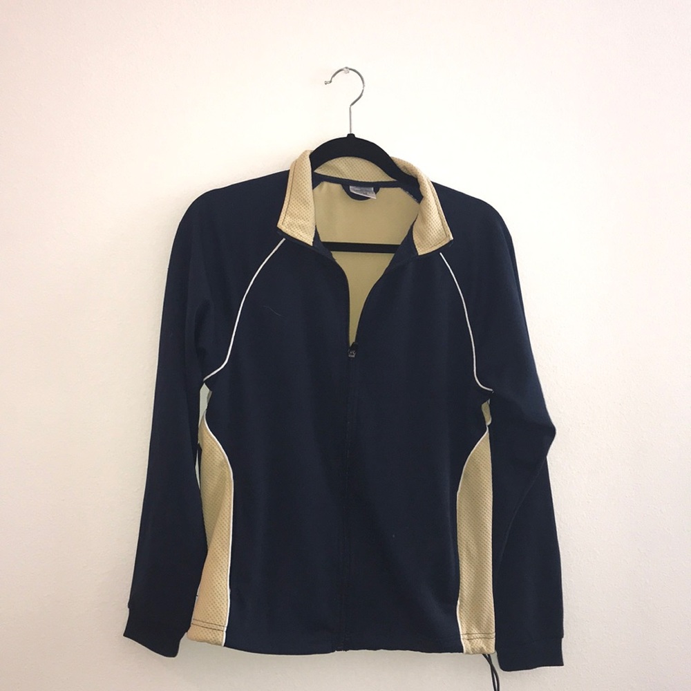 Navy blue and gold jacket